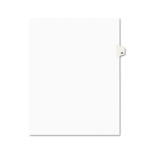 ESAVE01032 - Avery-Style Legal Exhibit Side Tab Divider, Title: 32, Letter, White, 25-pack