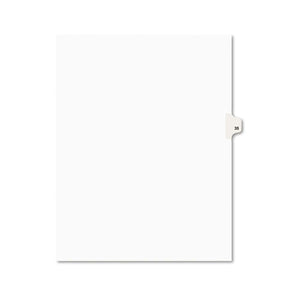 ESAVE01035 - Avery-Style Legal Exhibit Side Tab Divider, Title: 35, Letter, White, 25-pack