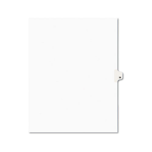 ESAVE01038 - Avery-Style Legal Exhibit Side Tab Divider, Title: 38, Letter, White, 25-pack