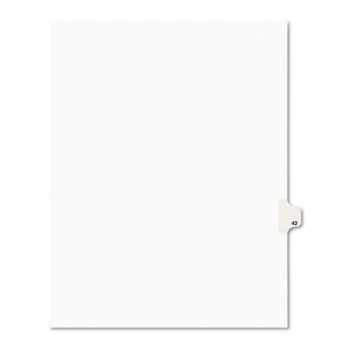 ESAVE01042 - Avery-Style Legal Exhibit Side Tab Divider, Title: 42, Letter, White, 25-pack