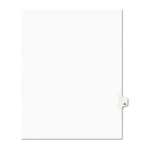 ESAVE01044 - Avery-Style Legal Exhibit Side Tab Divider, Title: 44, Letter, White, 25-pack