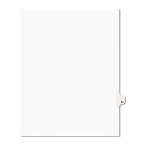 ESAVE01044 - Avery-Style Legal Exhibit Side Tab Divider, Title: 44, Letter, White, 25-pack