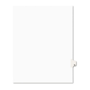 ESAVE01045 - Avery-Style Legal Exhibit Side Tab Divider, Title: 45, Letter, White, 25-pack
