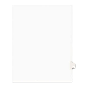 ESAVE01046 - Avery-Style Legal Exhibit Side Tab Divider, Title: 46, Letter, White, 25-pack