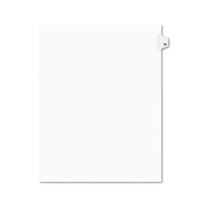 ESAVE01052 - Avery-Style Legal Exhibit Side Tab Divider, Title: 52, Letter, White, 25-pack