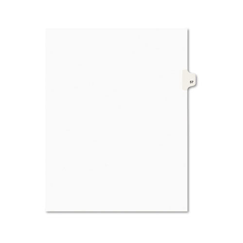 ESAVE01057 - Avery-Style Legal Exhibit Side Tab Divider, Title: 57, Letter, White, 25-pack