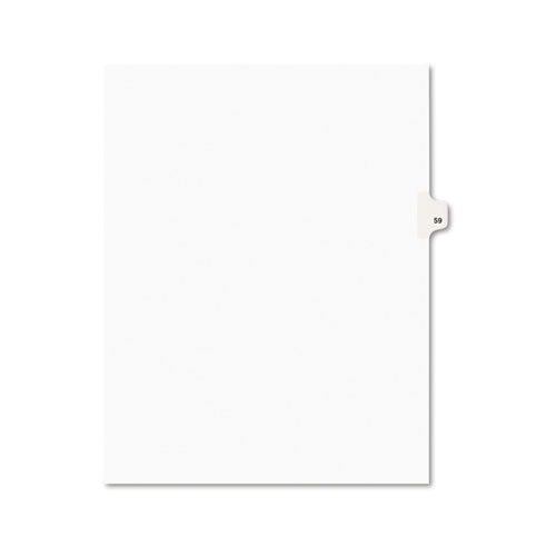 ESAVE01059 - Avery-Style Legal Exhibit Side Tab Divider, Title: 59, Letter, White, 25-pack