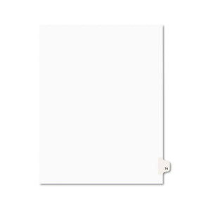 ESAVE01074 - Avery-Style Legal Exhibit Side Tab Divider, Title: 74, Letter, White, 25-pack