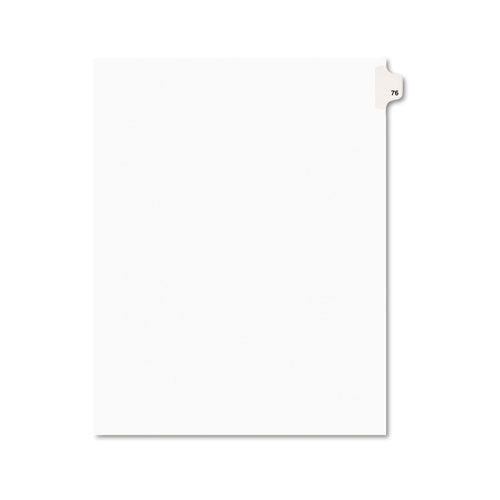 ESAVE01076 - Avery-Style Legal Exhibit Side Tab Divider, Title: 76, Letter, White, 25-pack