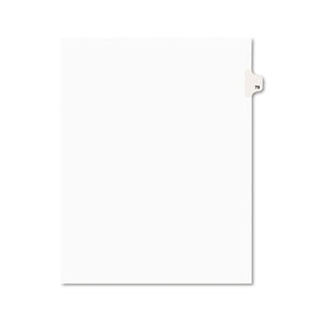 ESAVE01079 - Avery-Style Legal Exhibit Side Tab Divider, Title: 79, Letter, White, 25-pack