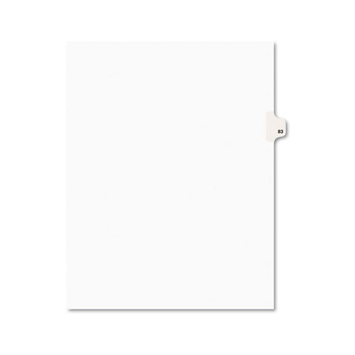ESAVE01083 - Avery-Style Legal Exhibit Side Tab Divider, Title: 83, Letter, White, 25-pack