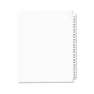 ESAVE01332 - Avery-Style Legal Exhibit Side Tab Divider, Title: 51-75, Letter, White