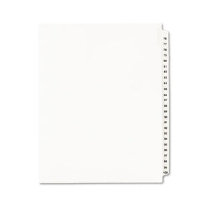 ESAVE01333 - Avery-Style Legal Exhibit Side Tab Divider, Title: 76-100, Letter, White