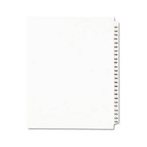 ESAVE01336 - Avery-Style Legal Exhibit Side Tab Divider, Title: 151-175, Letter, White