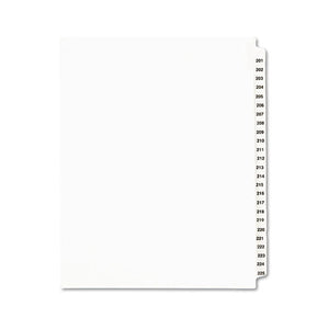 ESAVE01338 - Avery-Style Legal Exhibit Side Tab Divider, Title: 201-225, Letter, White