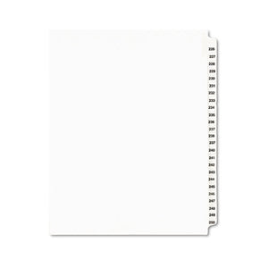 ESAVE01339 - Avery-Style Legal Exhibit Side Tab Divider, Title: 226-250, Letter, White