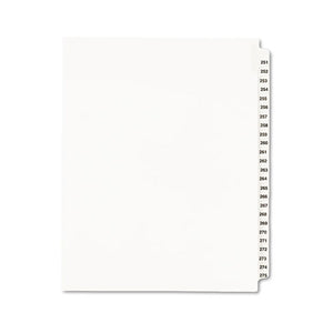 ESAVE01340 - Avery-Style Legal Exhibit Side Tab Divider, Title: 251-275, Letter, White