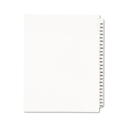ESAVE01340 - Avery-Style Legal Exhibit Side Tab Divider, Title: 251-275, Letter, White