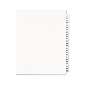 ESAVE01341 - Avery-Style Legal Exhibit Side Tab Divider, Title: 276-300, Letter, White