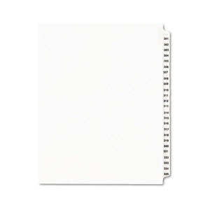 ESAVE01342 - Avery-Style Legal Exhibit Side Tab Divider, Title: 301-325, Letter, White