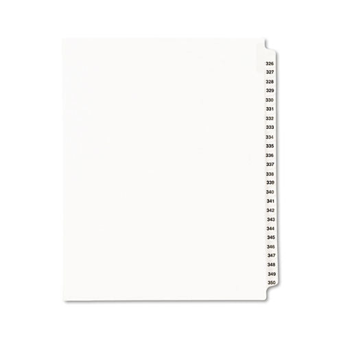 ESAVE01343 - Avery-Style Legal Exhibit Side Tab Divider, Title: 326-350, Letter, White