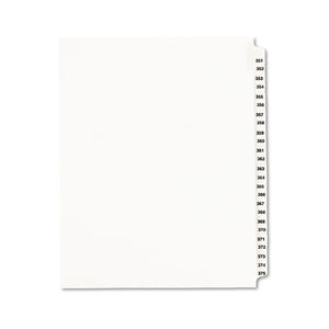 ESAVE01344 - Avery-Style Legal Exhibit Side Tab Divider, Title: 351-375, Letter, White