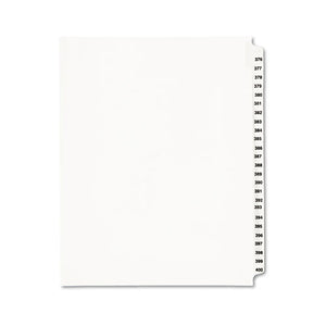 ESAVE01345 - Avery-Style Legal Exhibit Side Tab Divider, Title: 376-400, Letter, White