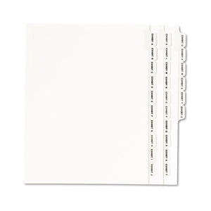 ESAVE01370 - Avery-Style Legal Exhibit Side Tab Divider, Title: Exhibit A-Z, Letter, White