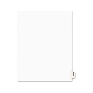 ESAVE01380 - Avery-Style Preprinted Legal Side Tab Divider, Exhibit J, Letter, White, 25-pack