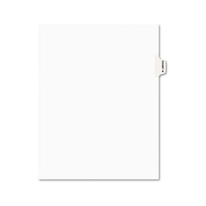 ESAVE01383 - Avery-Style Preprinted Legal Side Tab Divider, Exhibit M, Letter, White, 25-pack