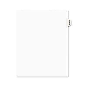 ESAVE01392 - Avery-Style Preprinted Legal Side Tab Divider, Exhibit V, Letter, White, 25-pack