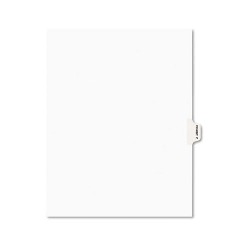 ESAVE01396 - Avery-Style Preprinted Legal Side Tab Divider, Exhibit Z, Letter, White, 25-pack