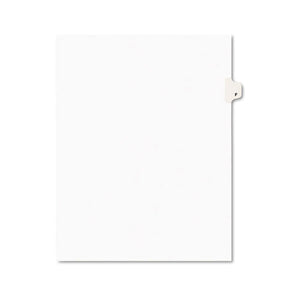ESAVE01406 - Avery-Style Legal Exhibit Side Tab Dividers, 1-Tab, Title F, Ltr, White, 25-pk