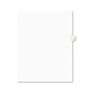 ESAVE01410 - Avery-Style Legal Exhibit Side Tab Dividers, 1-Tab, Title J, Ltr, White, 25-pk