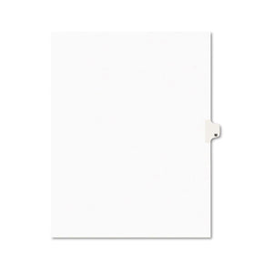 ESAVE01413 - Avery-Style Legal Exhibit Side Tab Dividers, 1-Tab, Title M, Ltr, White, 25-pk
