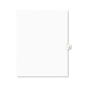 ESAVE01415 - Avery-Style Legal Exhibit Side Tab Dividers, 1-Tab, Title O, Ltr, White, 25-pk