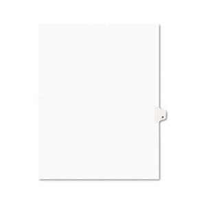 ESAVE01416 - Avery-Style Legal Exhibit Side Tab Dividers, 1-Tab, Title P, Ltr, White, 25-pk