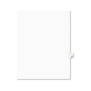 ESAVE01418 - Avery-Style Legal Exhibit Side Tab Dividers, 1-Tab, Title R, Ltr, White, 25-pk