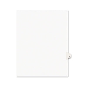 ESAVE01419 - Avery-Style Legal Exhibit Side Tab Dividers, 1-Tab, Title S, Ltr, White, 25-pk