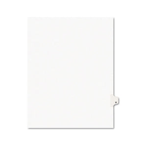 ESAVE01421 - Avery-Style Legal Exhibit Side Tab Dividers, 1-Tab, Title U, Ltr, White, 25-pk
