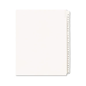 ESAVE01700 - Allstate-Style Legal Exhibit Side Tab Dividers, 26-Tab, A-Z, Letter, White