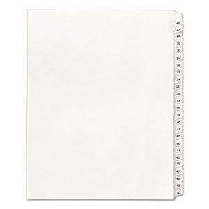 ESAVE01702 - Allstate-Style Legal Exhibit Side Tab Dividers, 25-Tab, 26-50, Letter, White