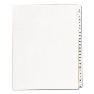 ESAVE01703 - Allstate-Style Legal Exhibit Side Tab Dividers, 25-Tab, 51-75, Letter, White