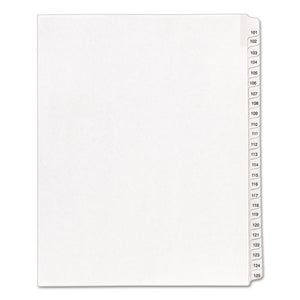 ESAVE01705 - Allstate-Style Legal Exhibit Side Tab Dividers, 25-Tab, 101-125, Letter, White