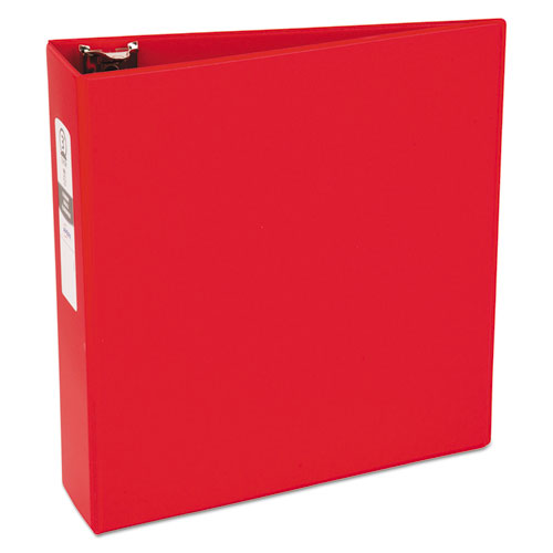 ESAVE03608 - Economy Non-View Binder With Round Rings, 11 X 8 1-2, 3" Capacity, Red