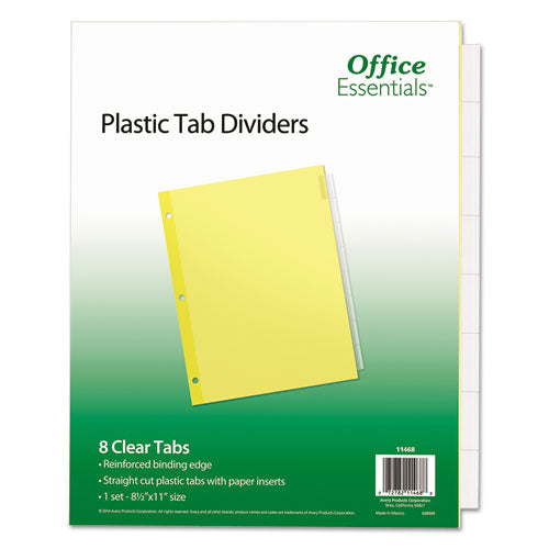 ESAVE11468 - Plastic Insertable Dividers, 8-Tab, Letter