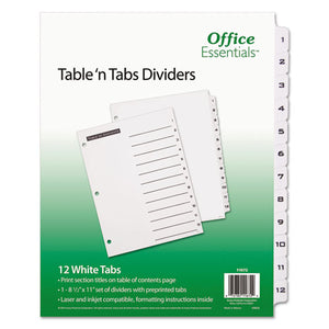 ESAVE11672 - Table 'n Tabs Dividers, 12-Tab, Letter