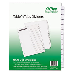 ESAVE11678 - Table 'n Tabs Dividers, 12-Tab, Letter