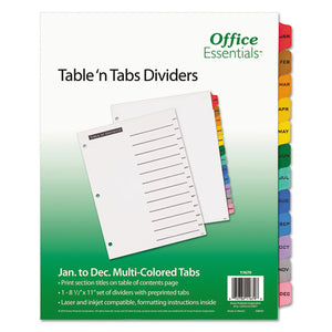 ESAVE11679 - Table 'n Tabs Dividers, 12-Tab, Letter
