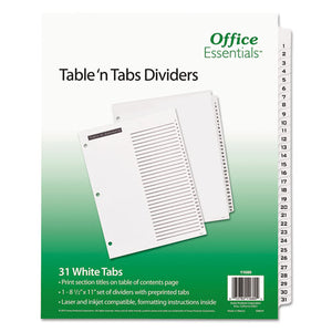 ESAVE11680 - Table 'n Tabs Dividers, 31-Tab, Letter